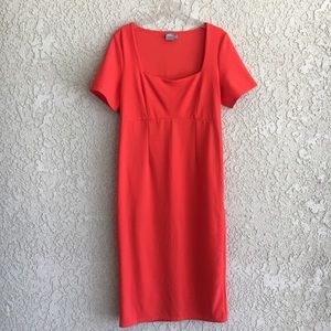 Red/Orange Midi Dress